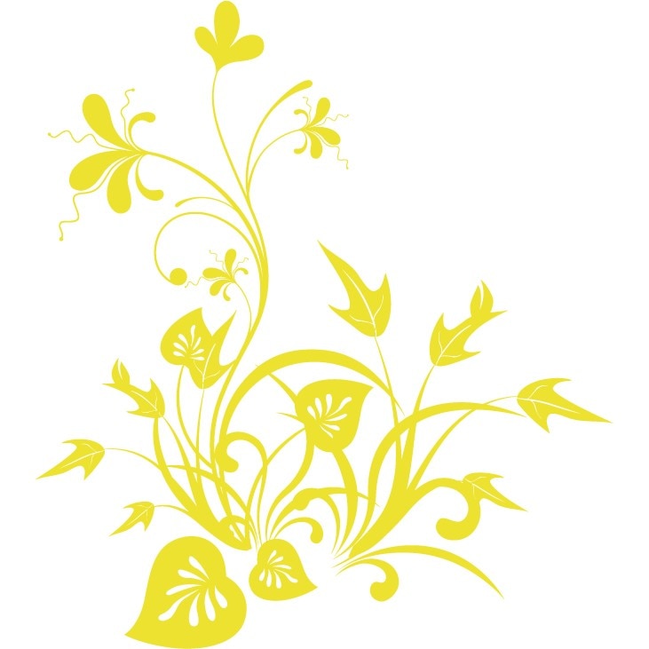 Cucerita de plante - Sticker Decorativ - Lemon - 83 x 92 cm