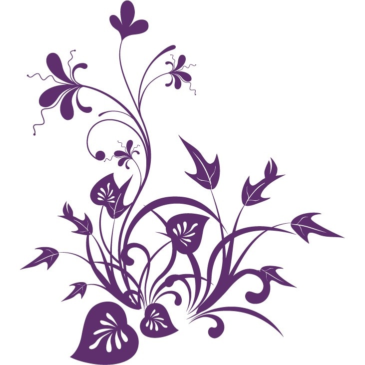 Cucerita de plante - Sticker Decorativ - Indigo - 110 x 123 cm
