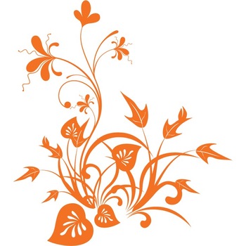 Cucerita de plante - Sticker Decorativ - Portocaliu - 110 x 123 cm Cucerita de plante - Sticker Decorativ - Portocaliu - 110 x 123 cm