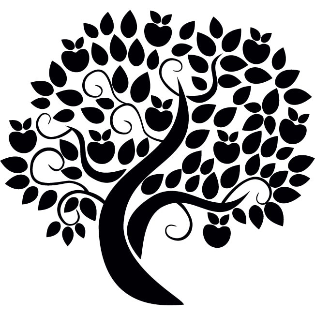 Mar abstract - Sticker Decorativ - Negru - 117 x 110 cm