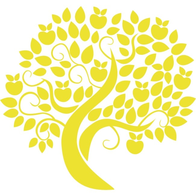 Mar abstract - Sticker Decorativ - Lemon - 117 x 110 cm