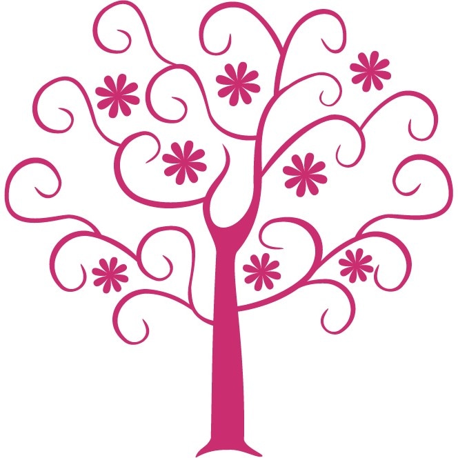 Primavara - Sticker Decorativ - Magenta - 83 x 84 cm