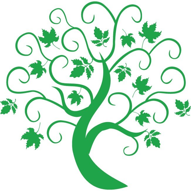 Toamna - Sticker Decorativ - Verde - 110 x 111 cm