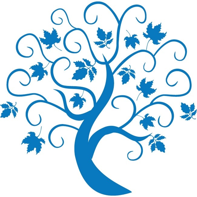 Toamna - Sticker Decorativ - Albastru - 110 x 111 cm