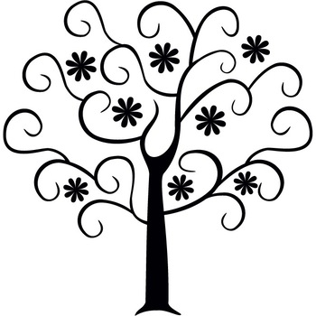 Primavara - Sticker Decorativ - Negru - 110 x 112 cm Primavara - Sticker Decorativ - Negru - 110 x 112 cm