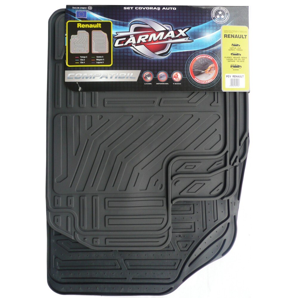 Set covorase auto Renault Clio, Megan, Laguna, Kango, Fluence 4 buc