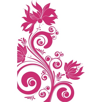 Simbol floral - Sticker Decorativ - Magenta - 83 x 125 cm Simbol floral - Sticker Decorativ - Magenta - 83 x 125 cm