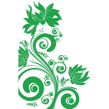 Simbol floral - Sticker Decorativ - Verde - 110 x 166 cm Simbol floral - Sticker Decorativ - Verde - 110 x 166 cm