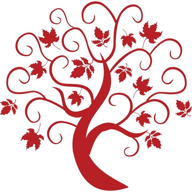 Toamna - Sticker Decorativ - Rosu Cardinal - 110 x 111 cm