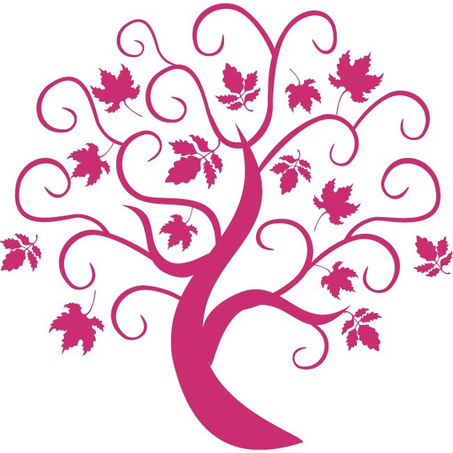 Toamna - Sticker Decorativ - Magenta - 110 x 111 cm