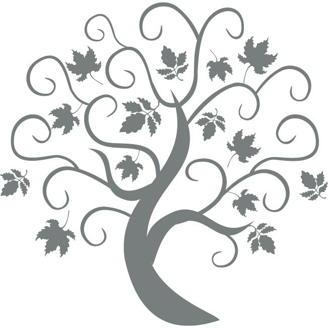 Toamna - Sticker Decorativ - Gri Metal - 110 x 111 cm