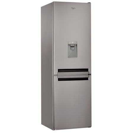 Combina frigorifica Whirlpool BSNF 8451 OX AQUA, 312 l, Clasa A+, 6th Sense Fresh Control, Full No Frost, Dozator apa, H 188.5 cm, Inox