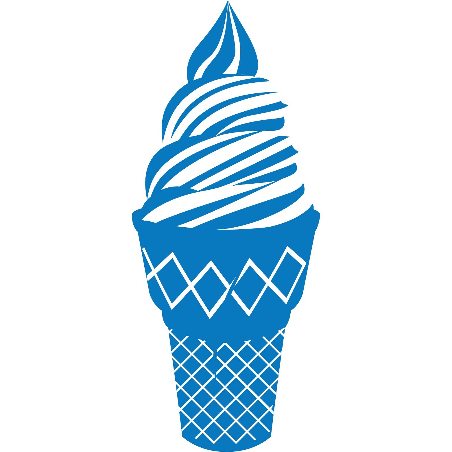 Inghetata - Sticker Decorativ - Albastru - 63 x 150 cm