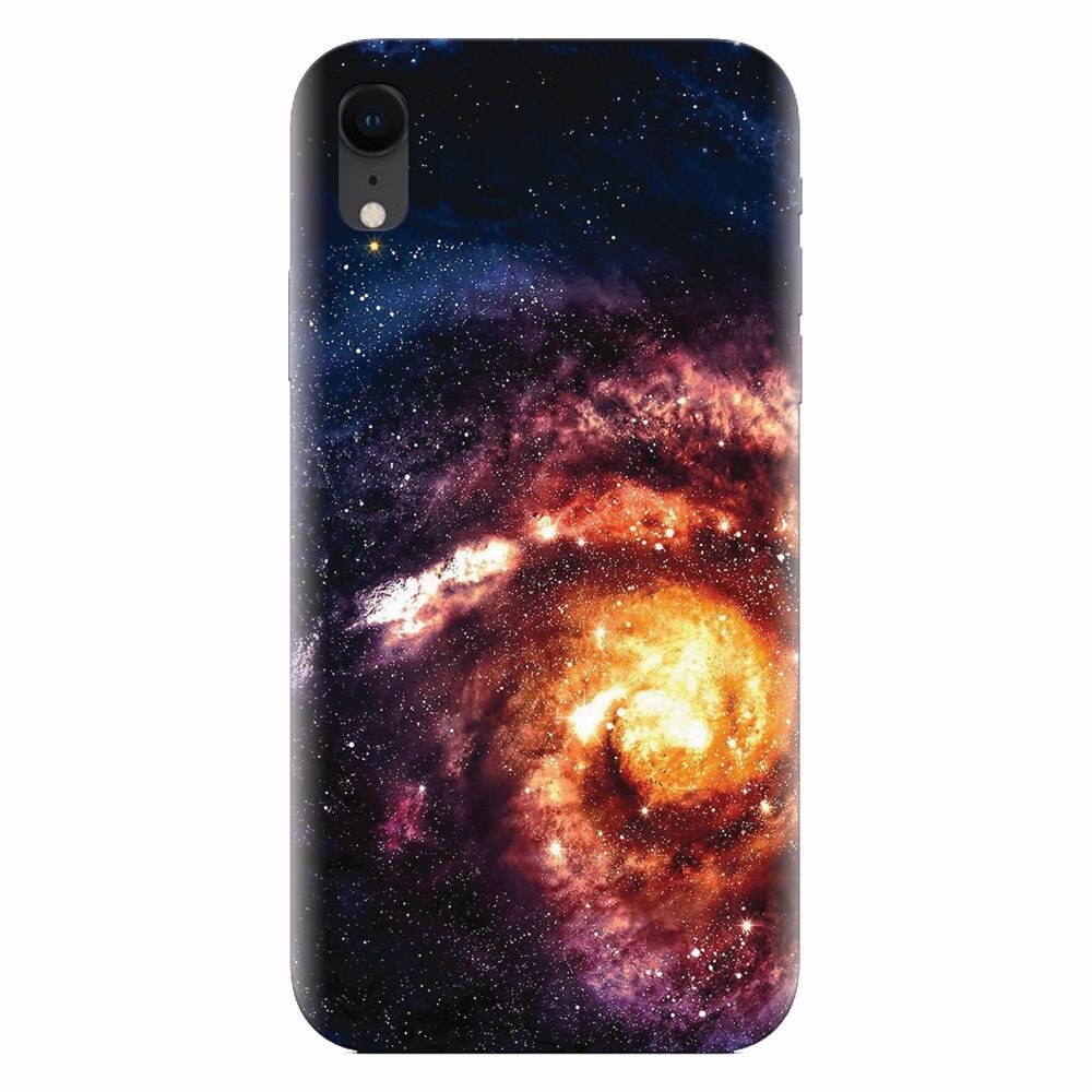 Husa silicon pentru Apple Iphone XR, Spiral Galaxy Illustration