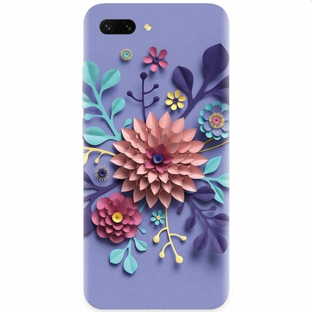 Husa silicon pentru Honor 10, Flower Artwork