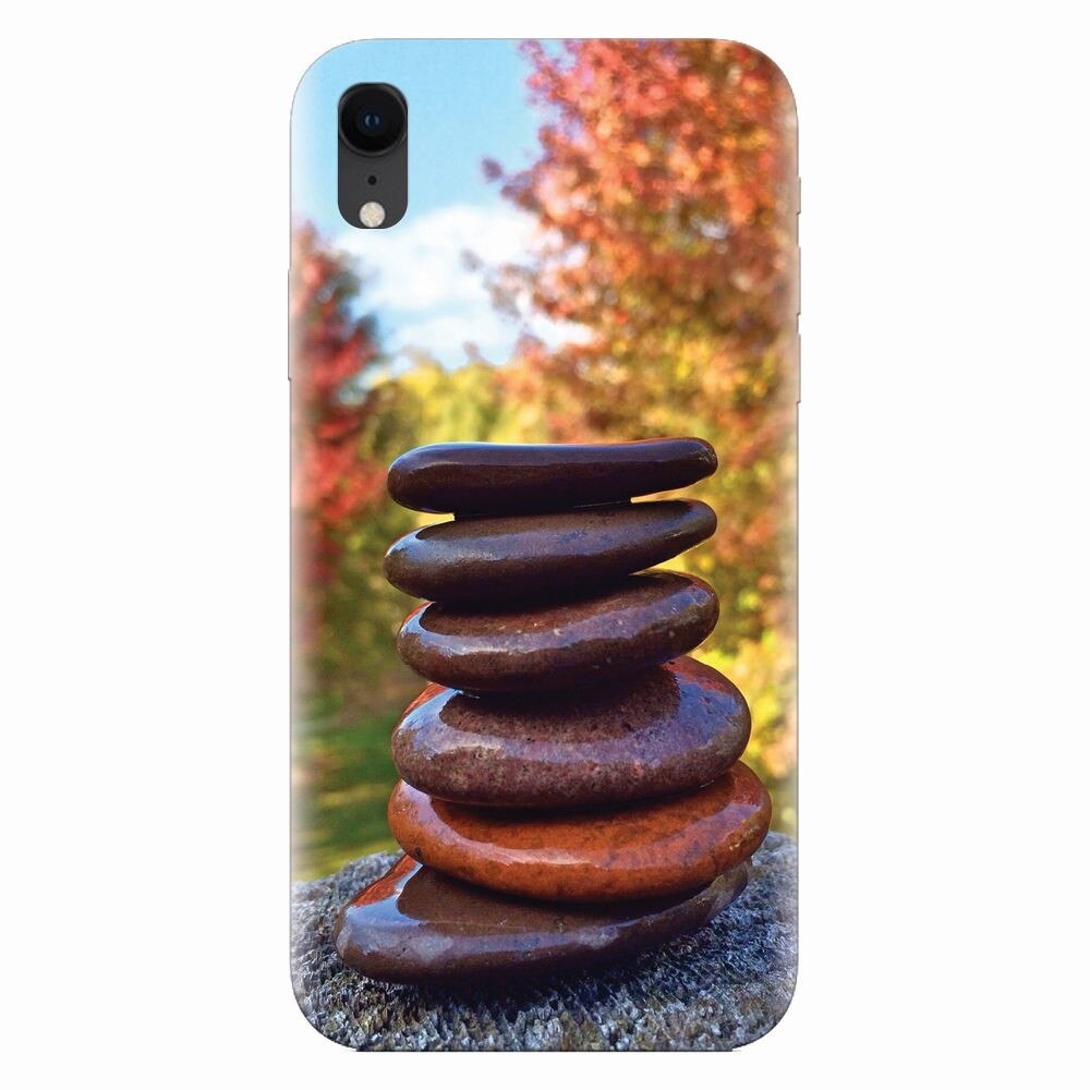 Husa silicon pentru Apple Iphone XR, Stacking Stones