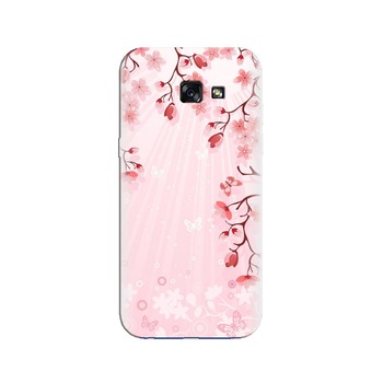 Husa Samsung A3 2017 Pink Flower Animated Husa Samsung A3 2017 Pink Flower Animated