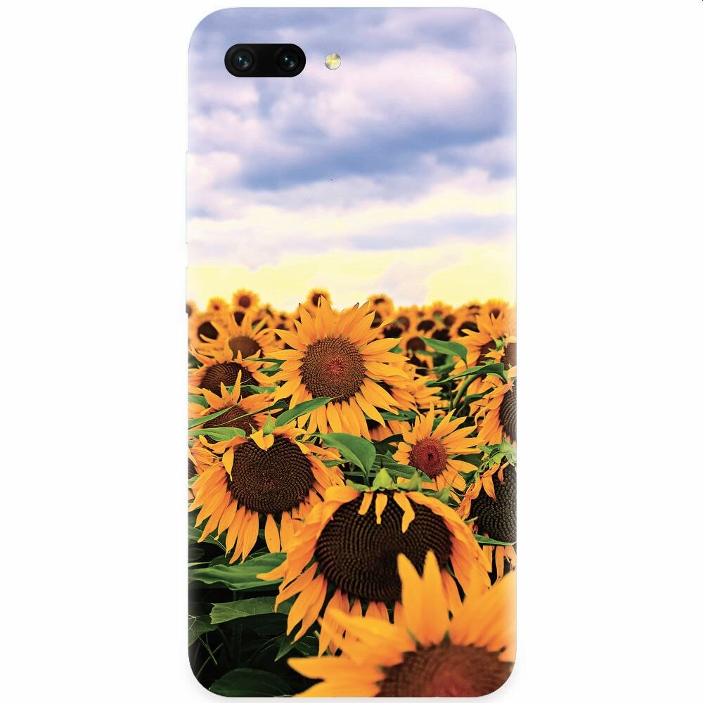 Husa silicon pentru Honor 10, Sunflowers