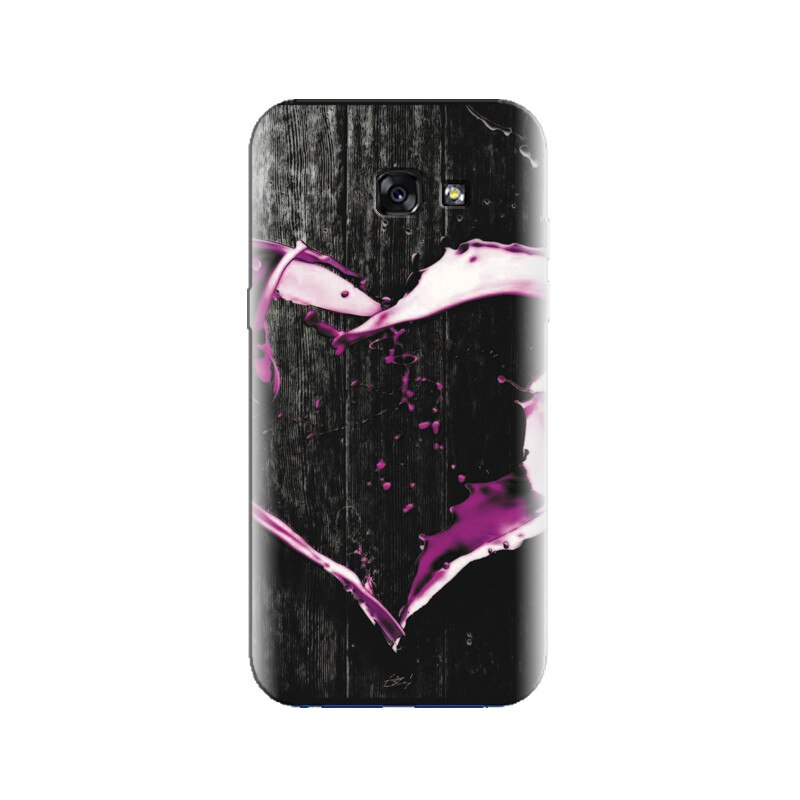 Husa Samsung A3 2017 Pink Color Love Heart Backgrounds