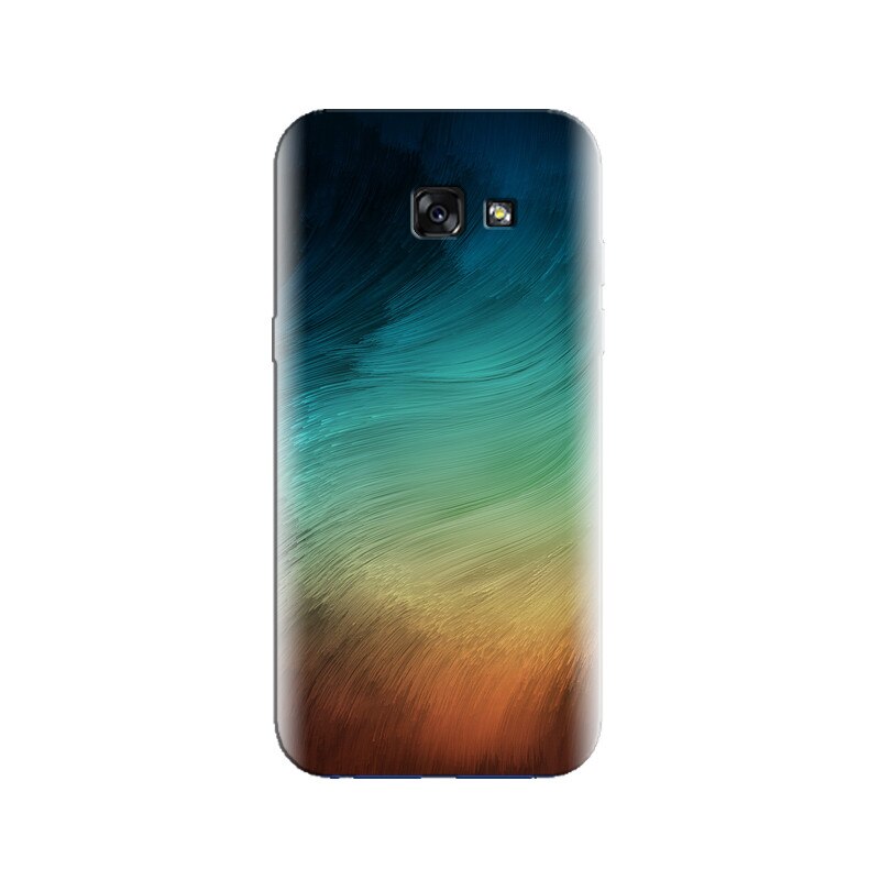 Husa Samsung A3 2017 Paint Brush Strokes Blue Brown Stock Smartphone