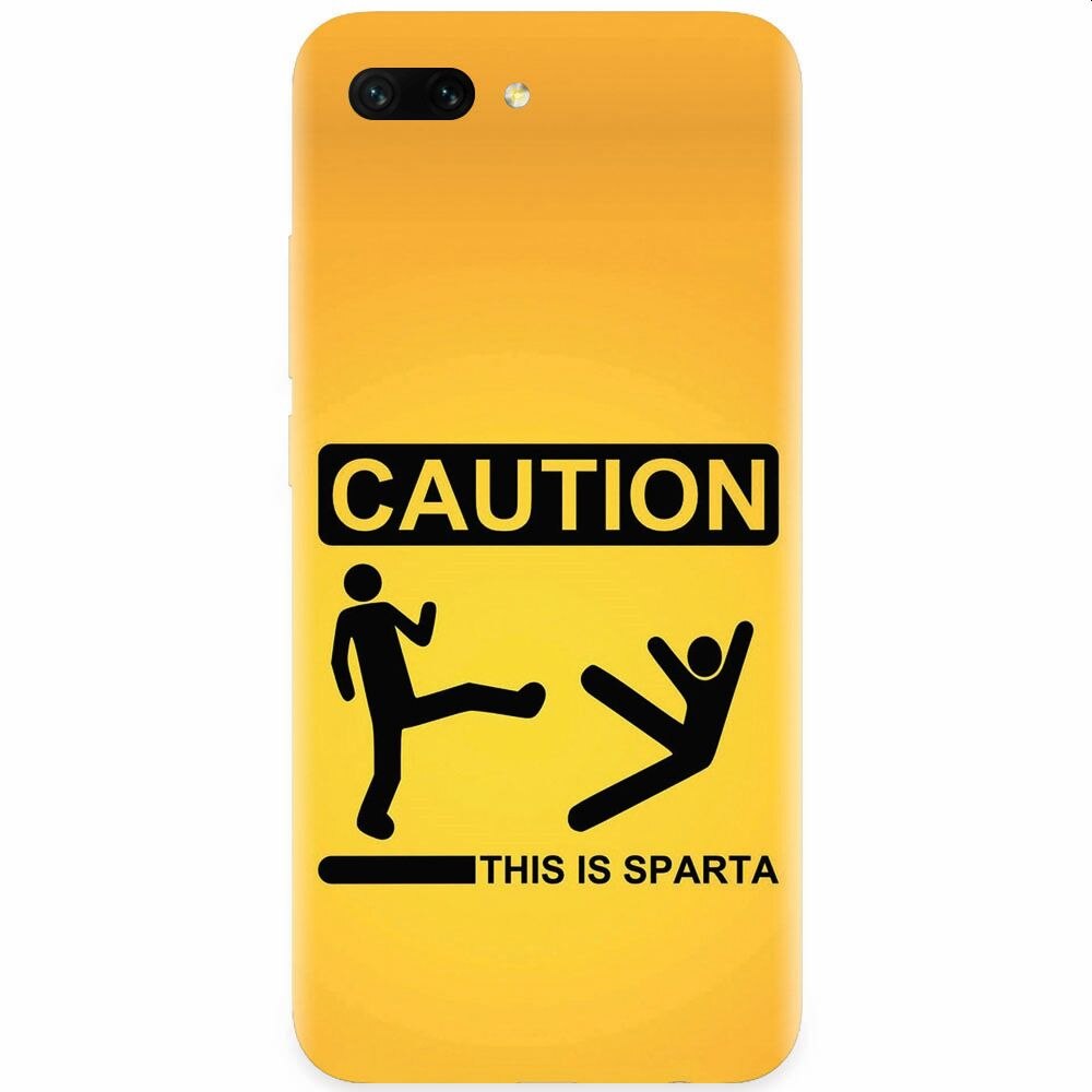 Husa silicon pentru Honor 10, This Is Sparta Funny Illustration