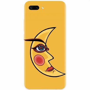 Husa silicon pentru Honor 10, Yellow Moon Husa silicon pentru Honor 10, Yellow Moon
