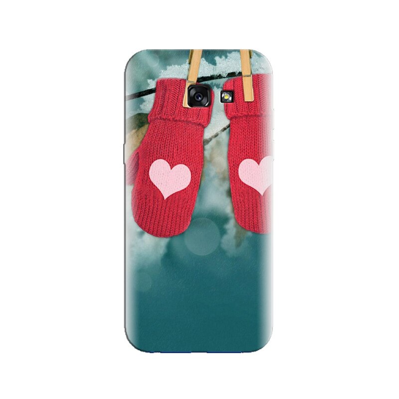 Husa Samsung A3 2017 Pink Wool Gloves Hanging