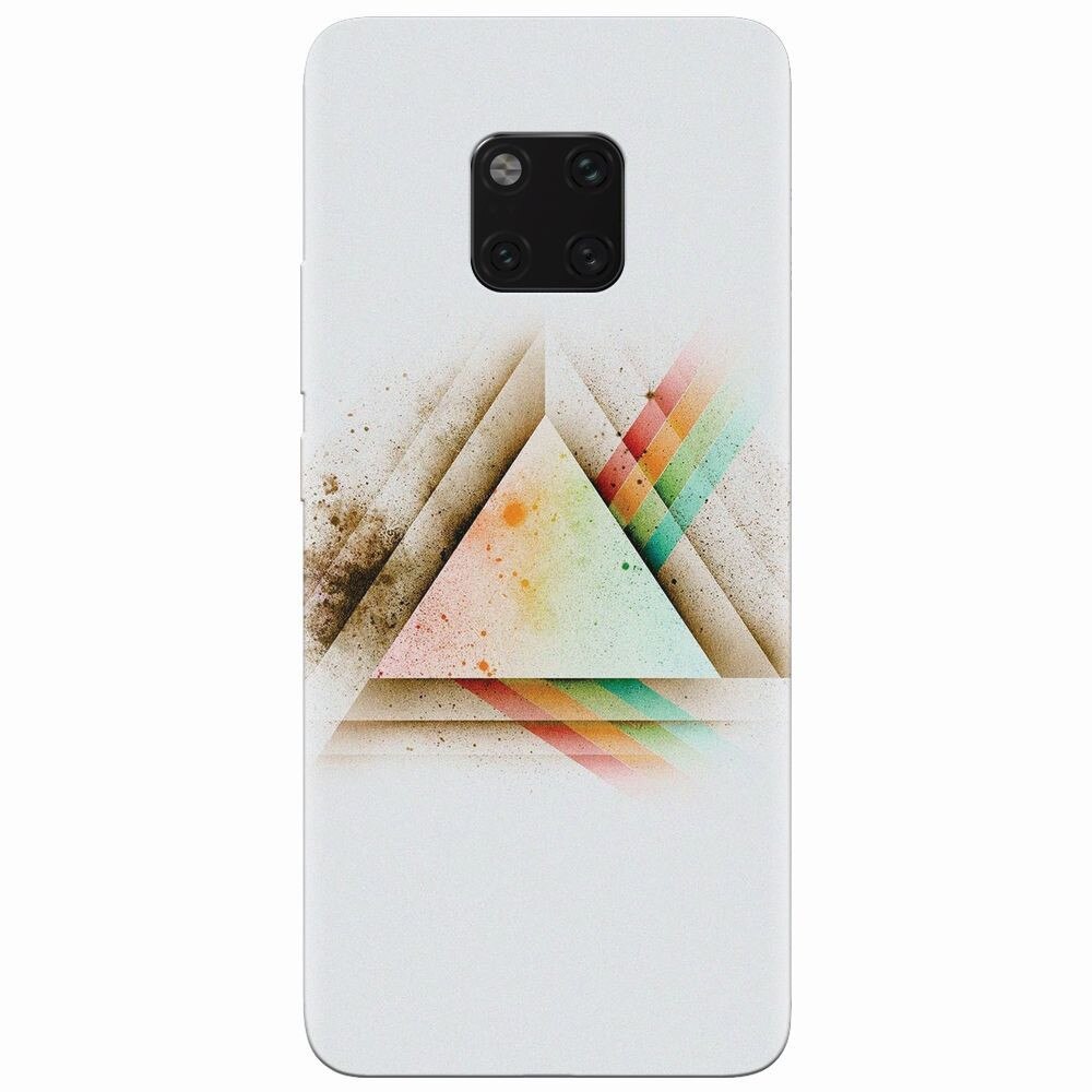 Husa silicon pentru Huawei Mate 20 Pro, Abstract Grunge Light Triangle