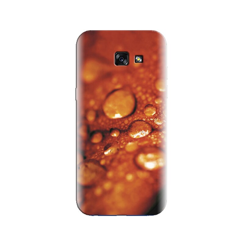 Husa Samsung A3 2017 Orange Water Drops Backgrounds