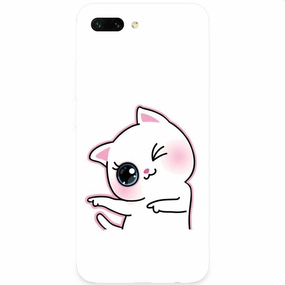 Husa silicon pentru Honor 10, Cute Kitty