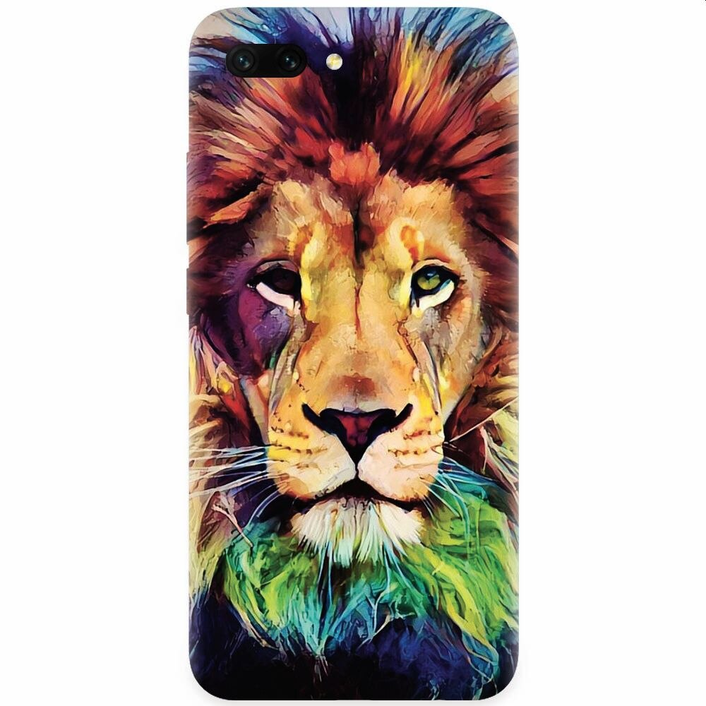 Husa silicon pentru Honor 10, Colorfull Lion