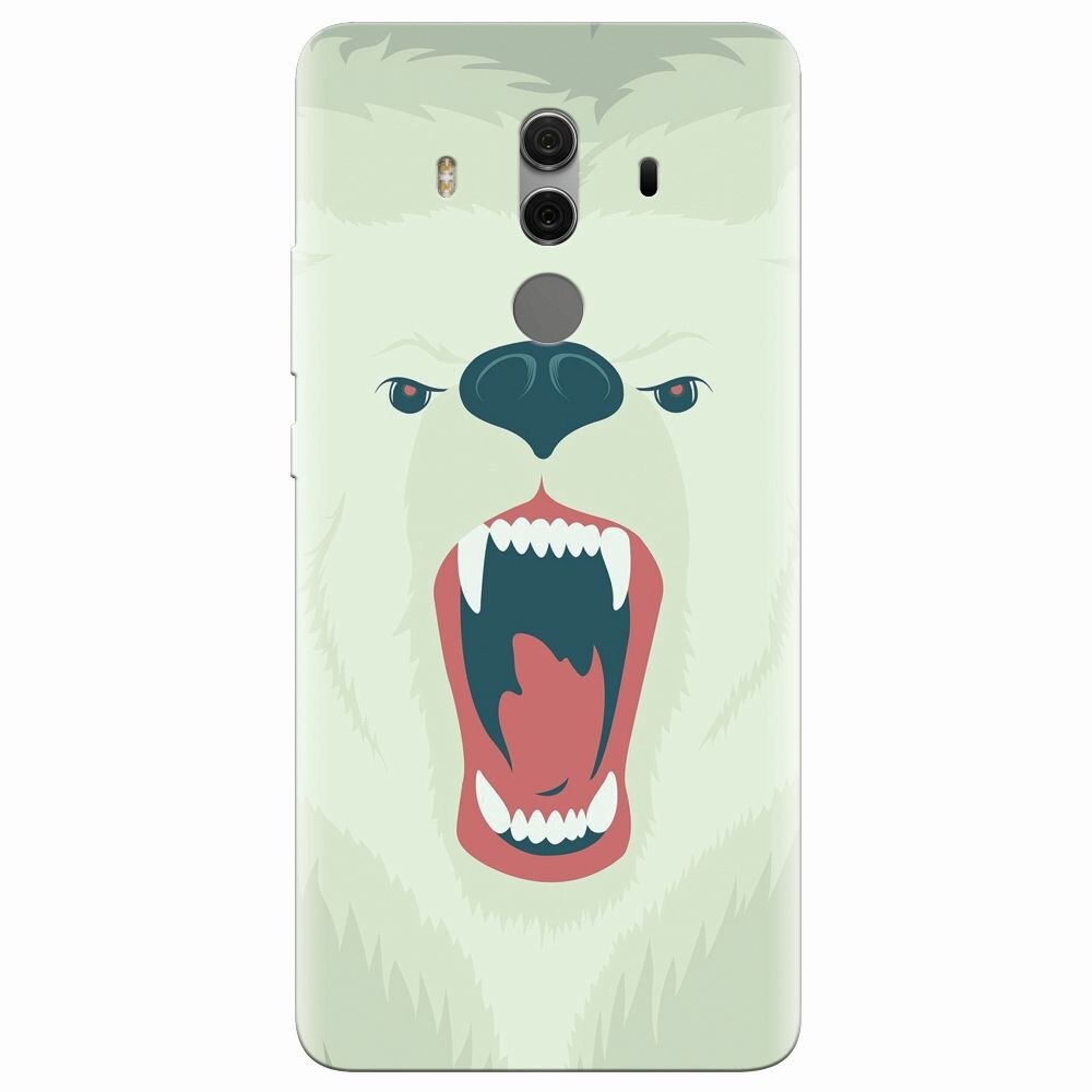 Husa silicon pentru Huawei Mate 10 Pro, Fierce Polar Bear Winter