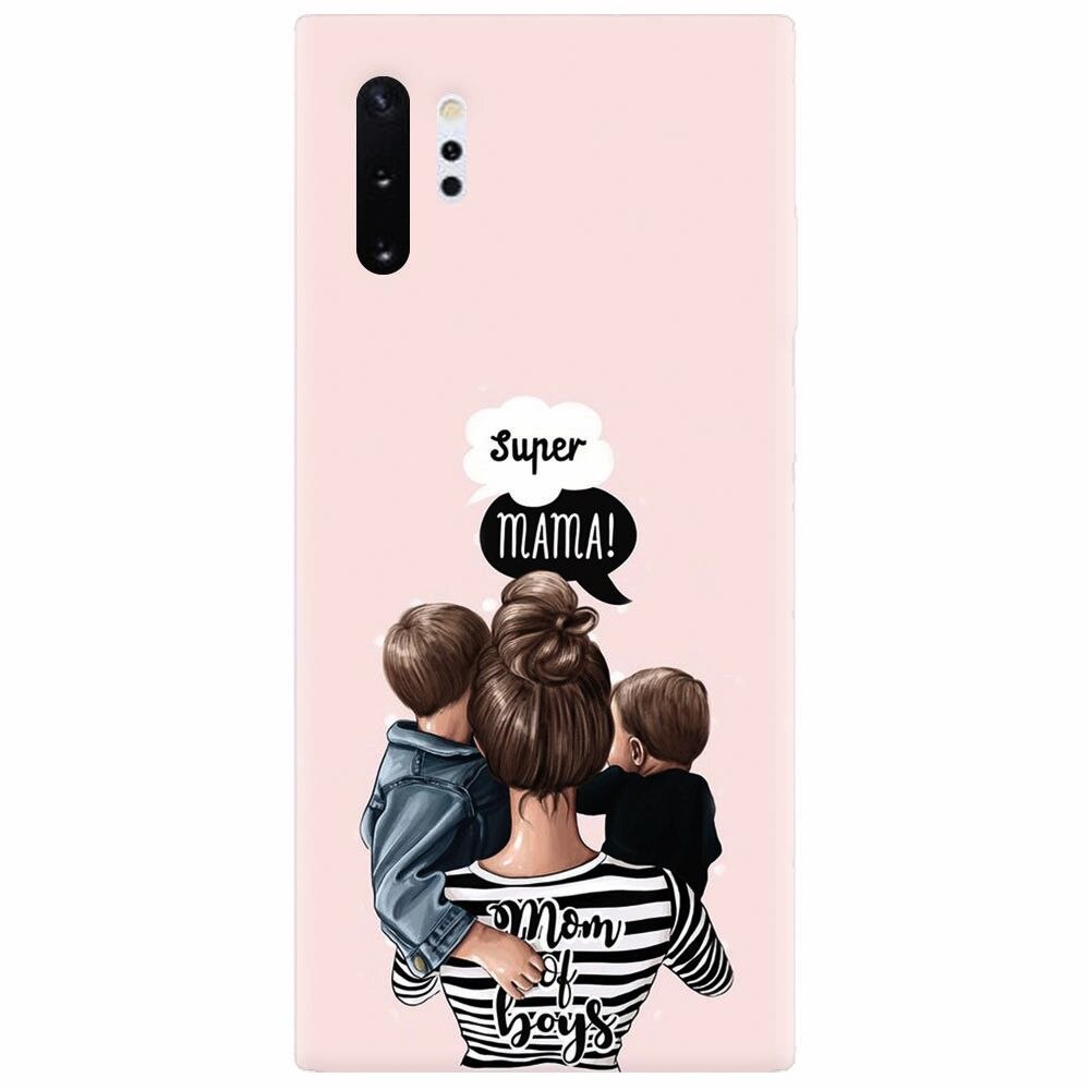 Husa silicon pentru Samsung Galaxy Note 10 Plus, Mom Of Boys