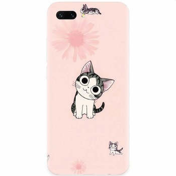 Husa silicon pentru Honor 10, Cute Cat 101 Husa silicon pentru Honor 10, Cute Cat 101