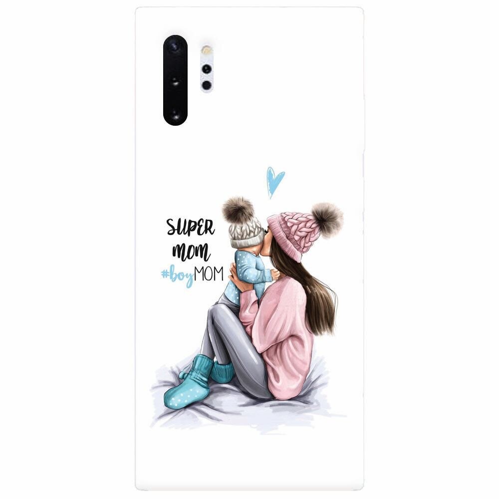 Husa silicon pentru Samsung Galaxy Note 10 Plus, Super Mom With Boy