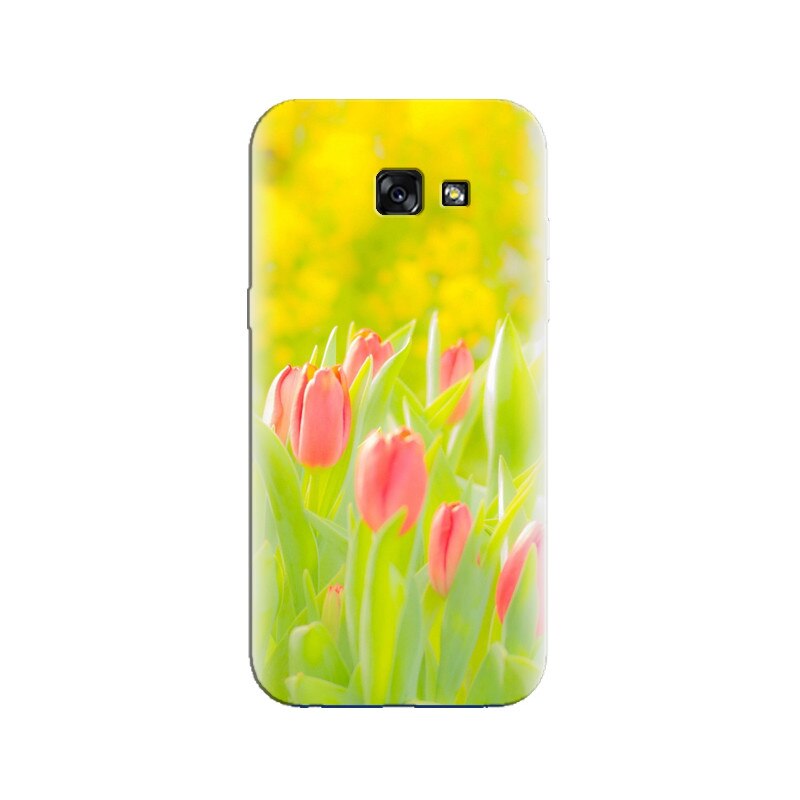 Husa Samsung A3 2017 Pink Tulips Green Field Macro