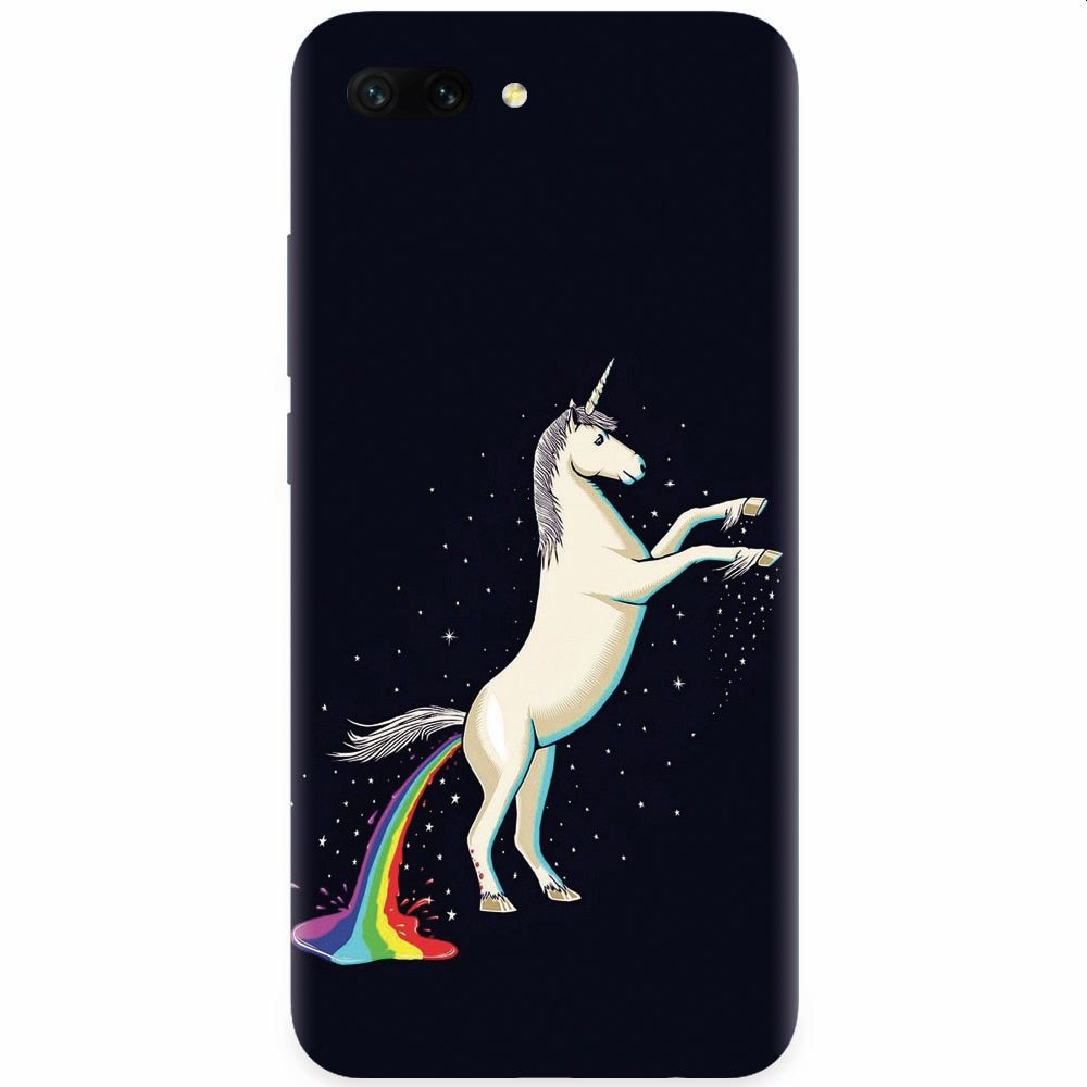 Husa silicon pentru Honor 10, Unicorn Shitting Rainbows
