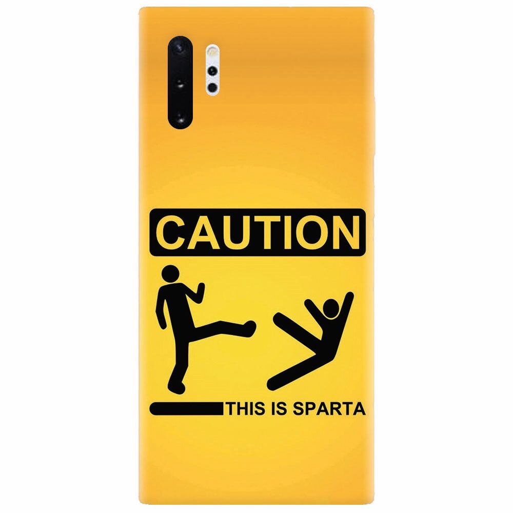 Husa silicon pentru Samsung Galaxy Note 10 Plus, This Is Sparta Funny Illustration