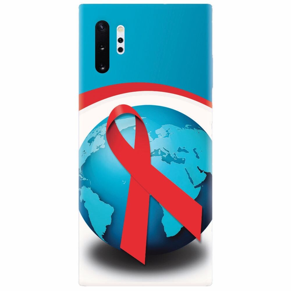 Husa silicon pentru Samsung Galaxy Note 10 Plus, World Aids Day