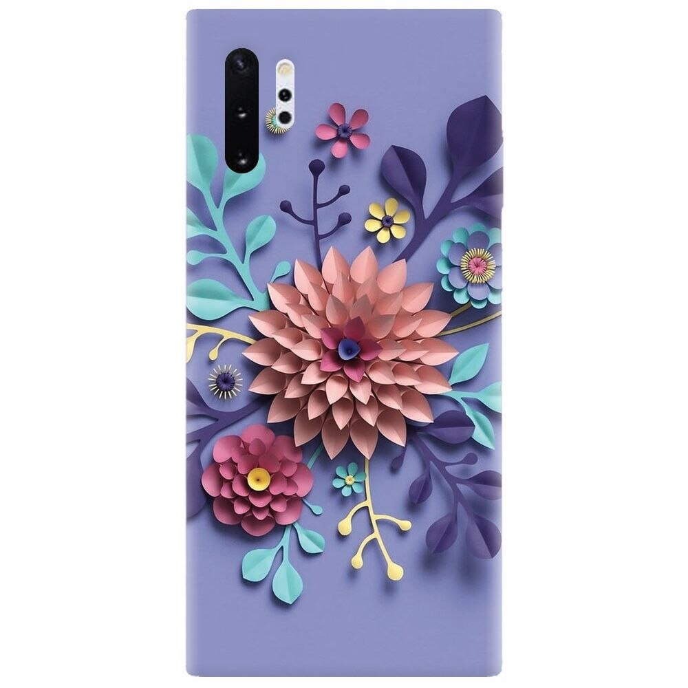 Husa silicon pentru Samsung Galaxy Note 10 Plus, Flower Artwork