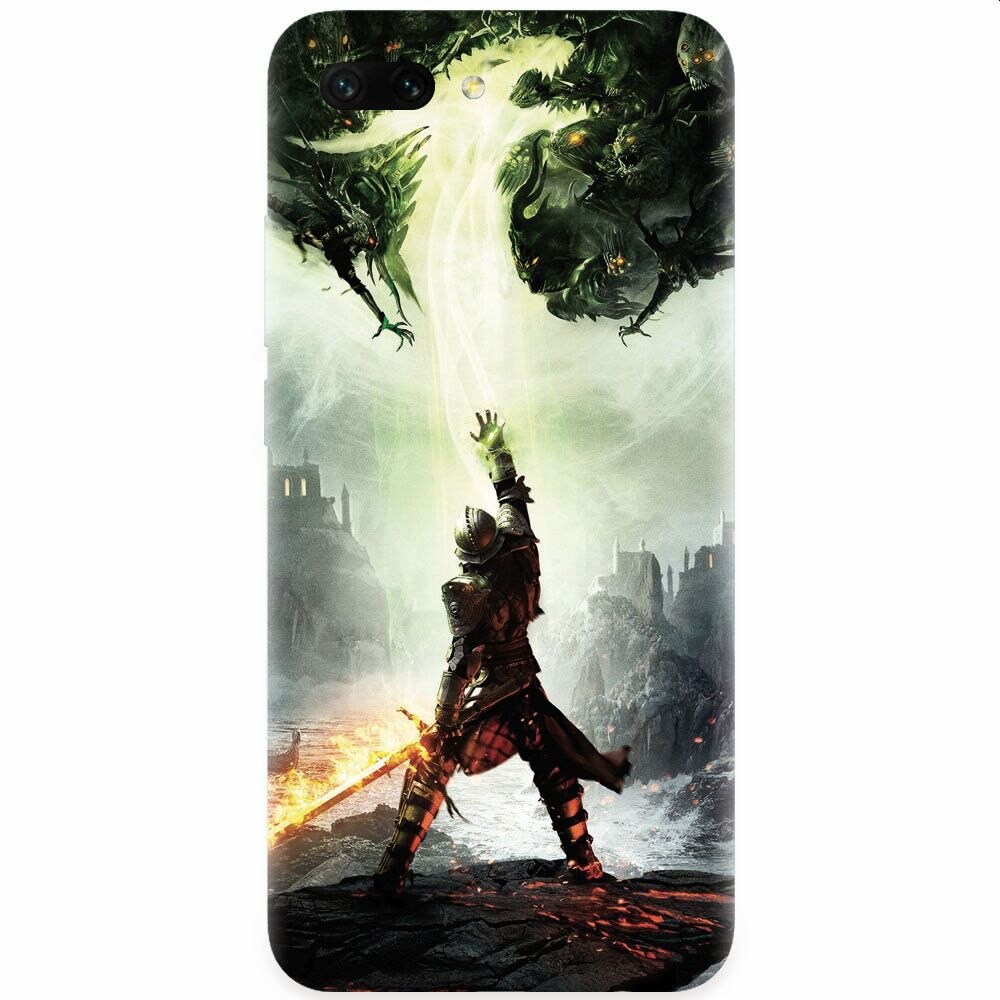 Husa silicon pentru Honor 10, Green Dragon