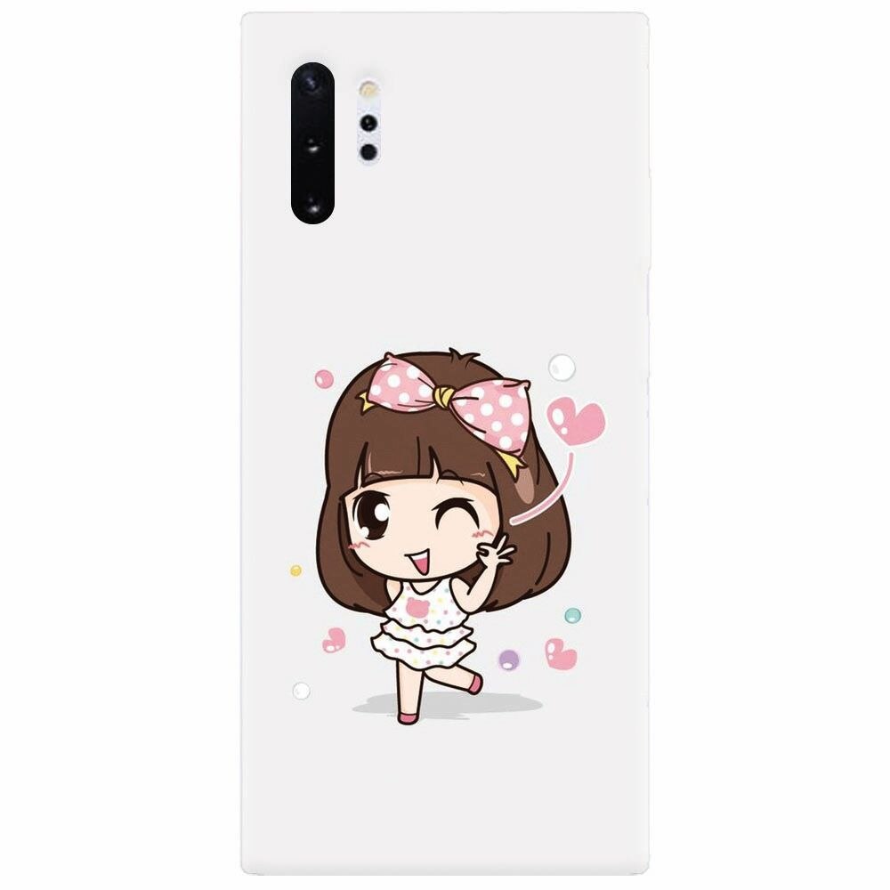 Husa silicon pentru Samsung Galaxy Note 10 Plus, Happy Girl
