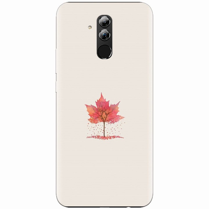Силиконов кейс за Huawei Mate 20 Lite, Илюстрация с форма на листа от есенно дърво
