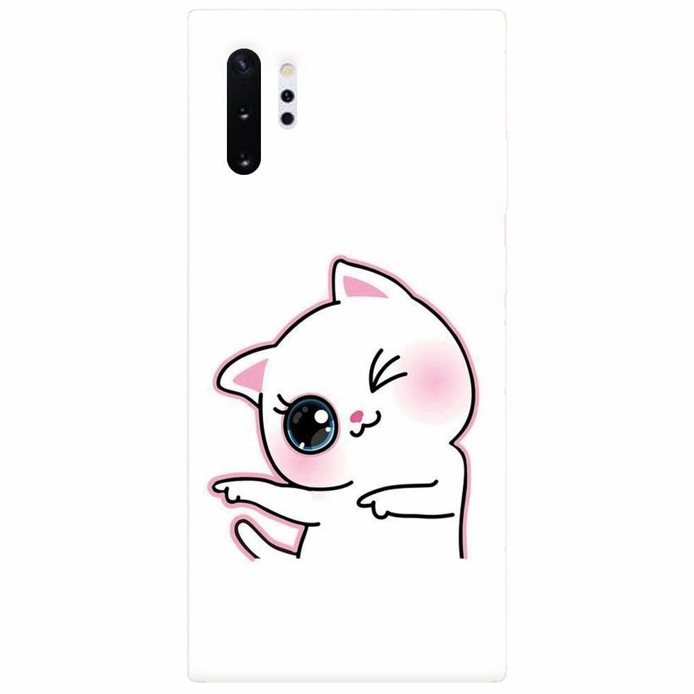 Husa silicon pentru Samsung Galaxy Note 10 Plus, Cute Kitty