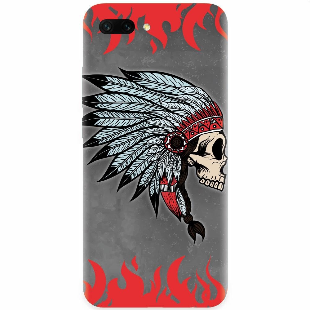 Husa silicon pentru Honor 10, Indian Skull