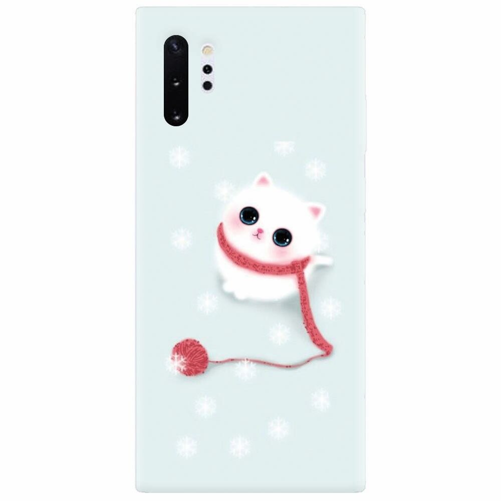 Husa silicon pentru Samsung Galaxy Note 10 Plus, Cute Cat