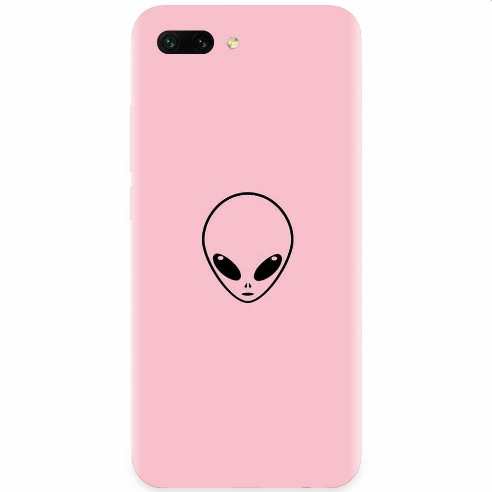 Husa silicon pentru Honor 10, Pink Alien