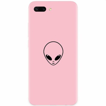 Husa silicon pentru Honor 10, Pink Alien Husa silicon pentru Honor 10, Pink Alien
