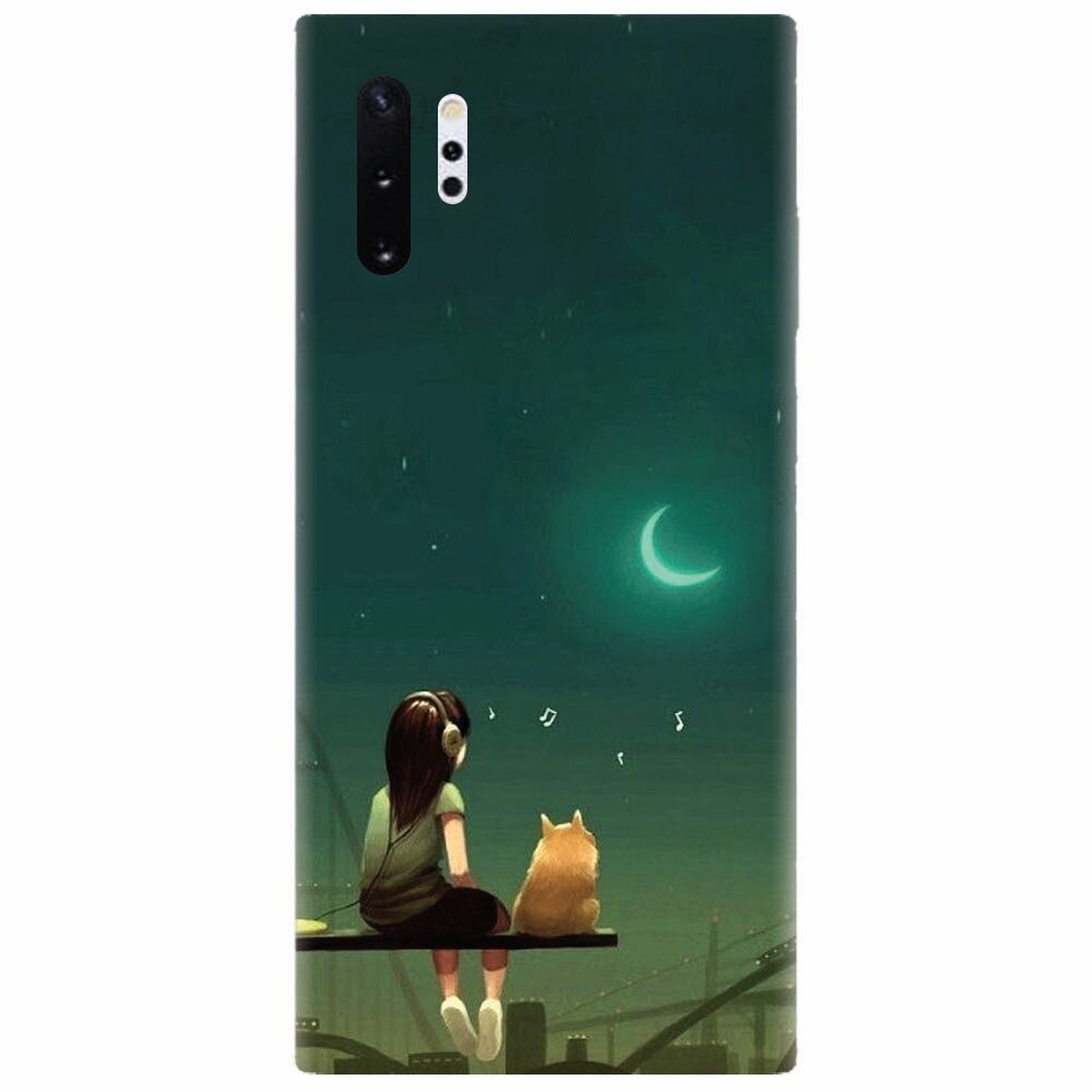 Husa silicon pentru Samsung Galaxy Note 10 Plus, Cat And Girl