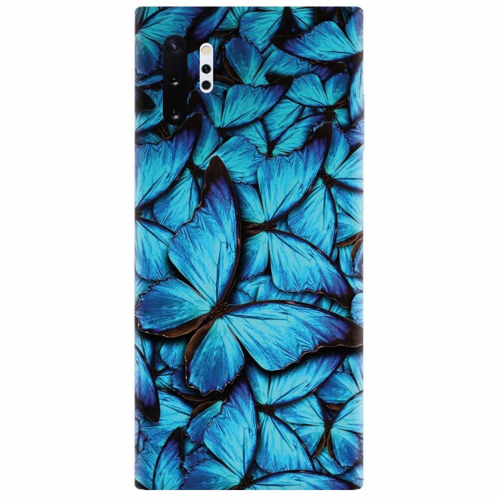 Husa silicon pentru Samsung Galaxy Note 10 Plus, Blue Butterfly 101